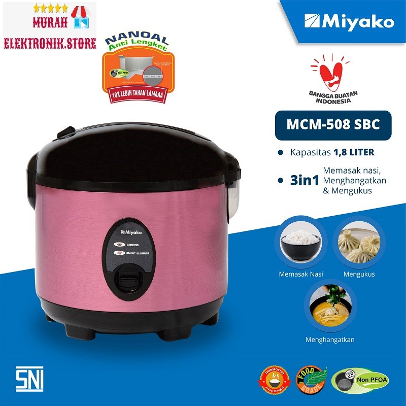 Miyako Magic Com Penanak Nasi 3 in 1 MCM 508 SBC