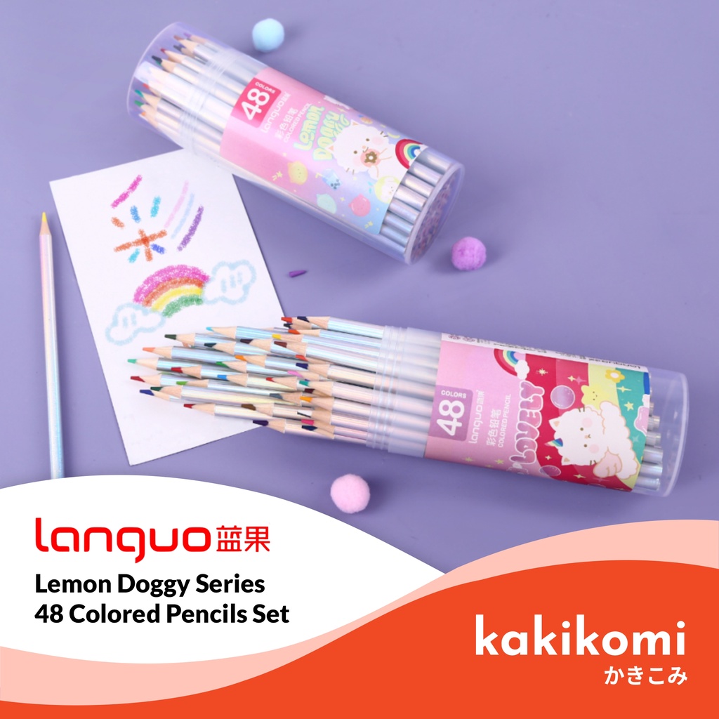 

Pensil Warna Set 48pcs Languo Lemon Doggy Series 48 Colored Pencils