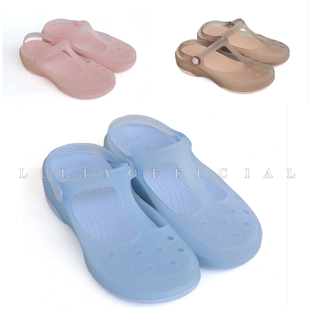 Sandal Wanita Crocs Maryjane Veblem Polos