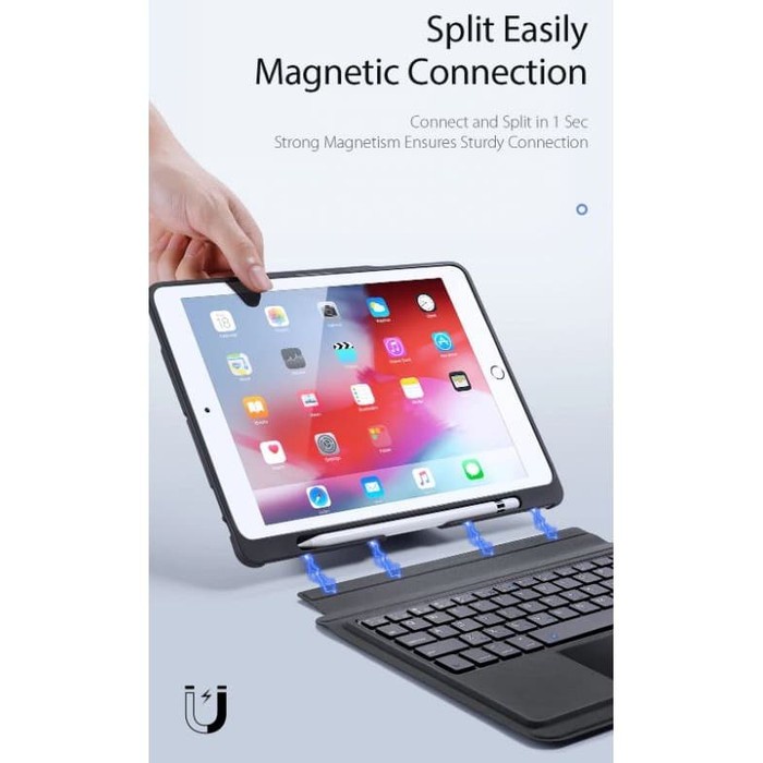 New Ipad 8 10.2 Inch 2020 Dux Ducis Leather Wireless Keyboard