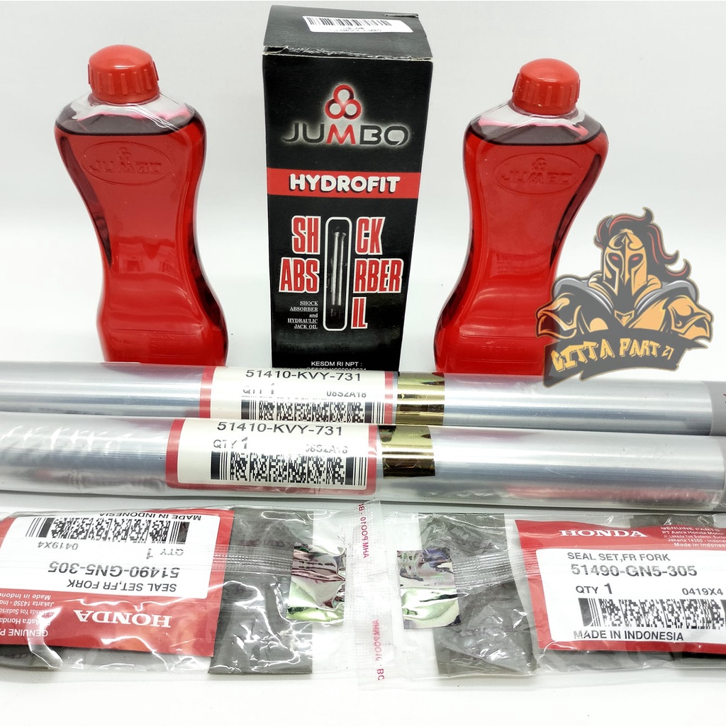 AS SHOCK DEPAN SET HONDA AHM KVY / KVB 100% ASLI ORIGINAL HONDA AHM SEAL SHOCK OLI SHOCK BEAT KARBU SCOOPY KARBU SPACY KARBU VARIO 110 KARBU SHOK SOK SKOK