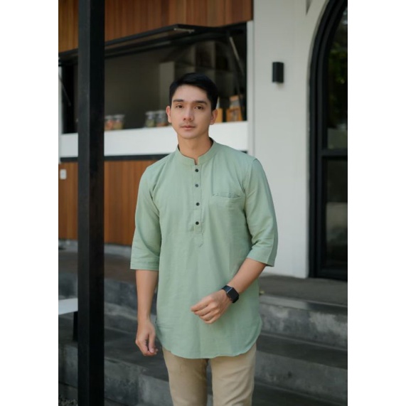 Baju Koko Putih Polos Lengan Panjang, Baju Koko Tanpa Kerah, Baju Koko, Koko Al Habib, Baju Takwa