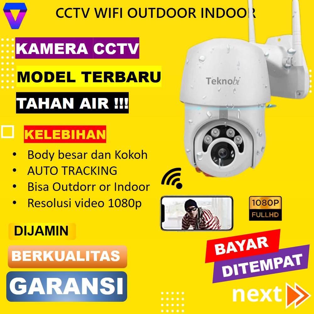 CCTV WIFI OUTDOOR WATERRPROOF IP CAMERA KAMERA PENGINTAI JARAK JAUH INDOOR SAMBUNG HP AUTO TRACKING JS173