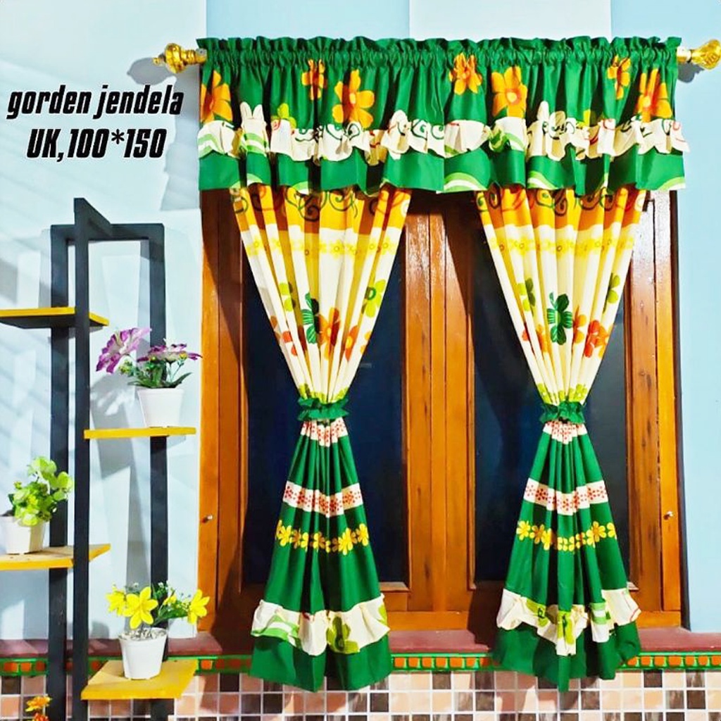 [✅COD] Gorden Korden Jendela Serut 100x150 Poni Rumbai Dekorasi Kamar Ruang Tamu Perlengkapan Rumah