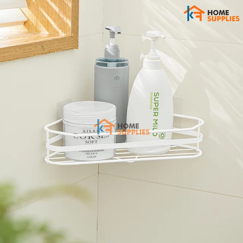 【KF】Rak Sudut Kamar Mandi Tempel Dinding Caddy High Quality / Rak Toilet Serbaguna &amp; Sabun