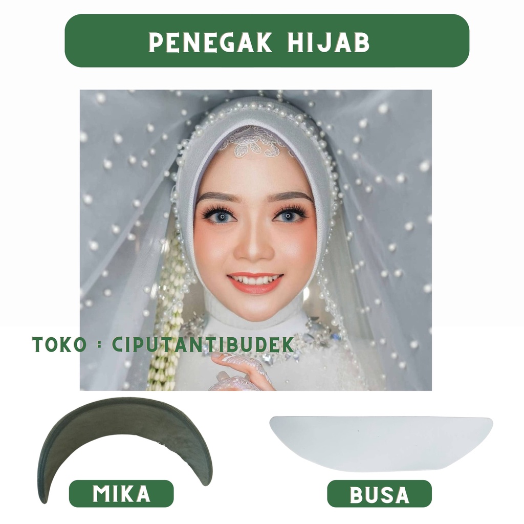 Mika Busa Penegak Kerudung Hijab Jilbab Ciput Veil Pengantin