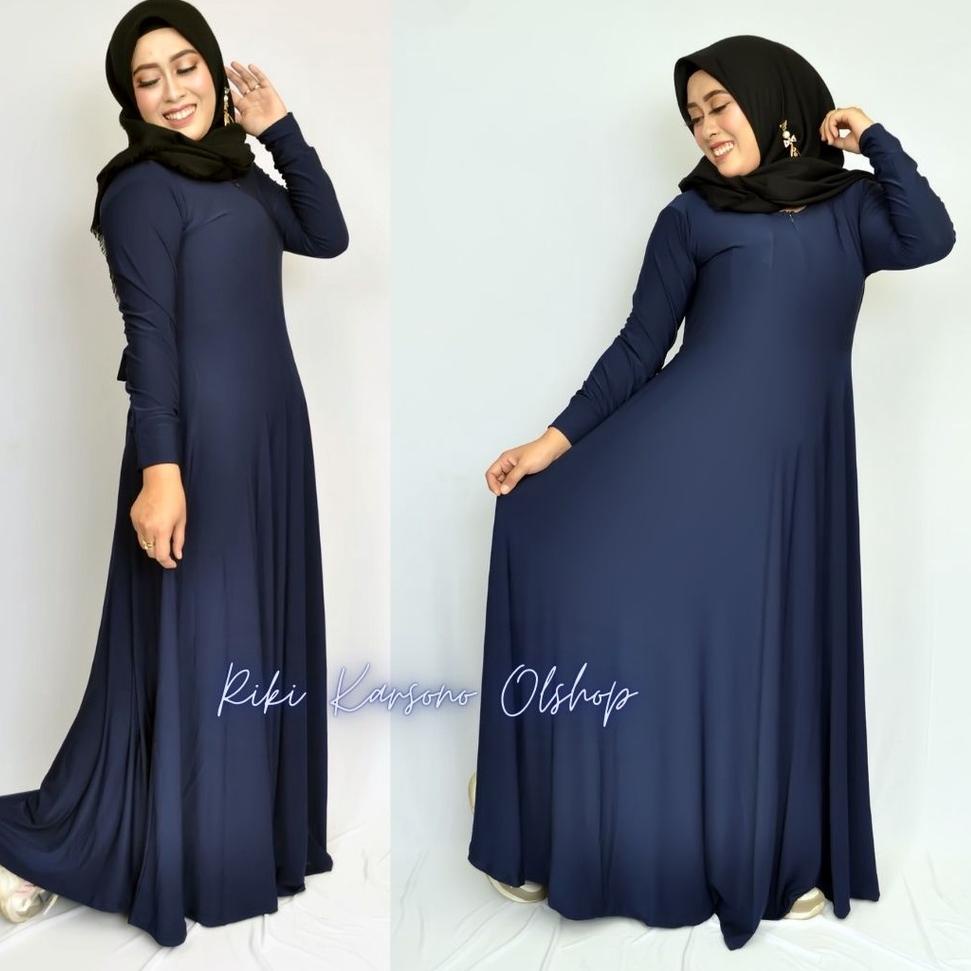 SIAP KIRIM [PROMO]RIKI KARSONO OLSHOP - GAMIS POLOS JERSEY ALL SIZE/GAMIS TERBARU/GAMIS KEKINIAN 202