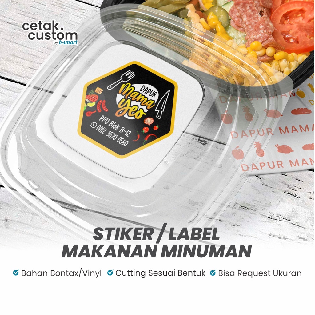 

STIKER LABEL MAKANAN (BONTAX) + CUTTING KOTAK