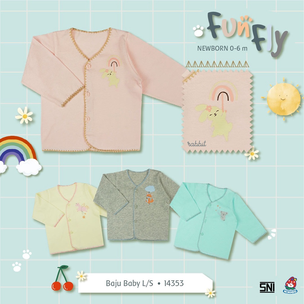 Ichigo Stelan Panjang Warna Fun Fly (3 Pcs) IC-SPJWFF/3