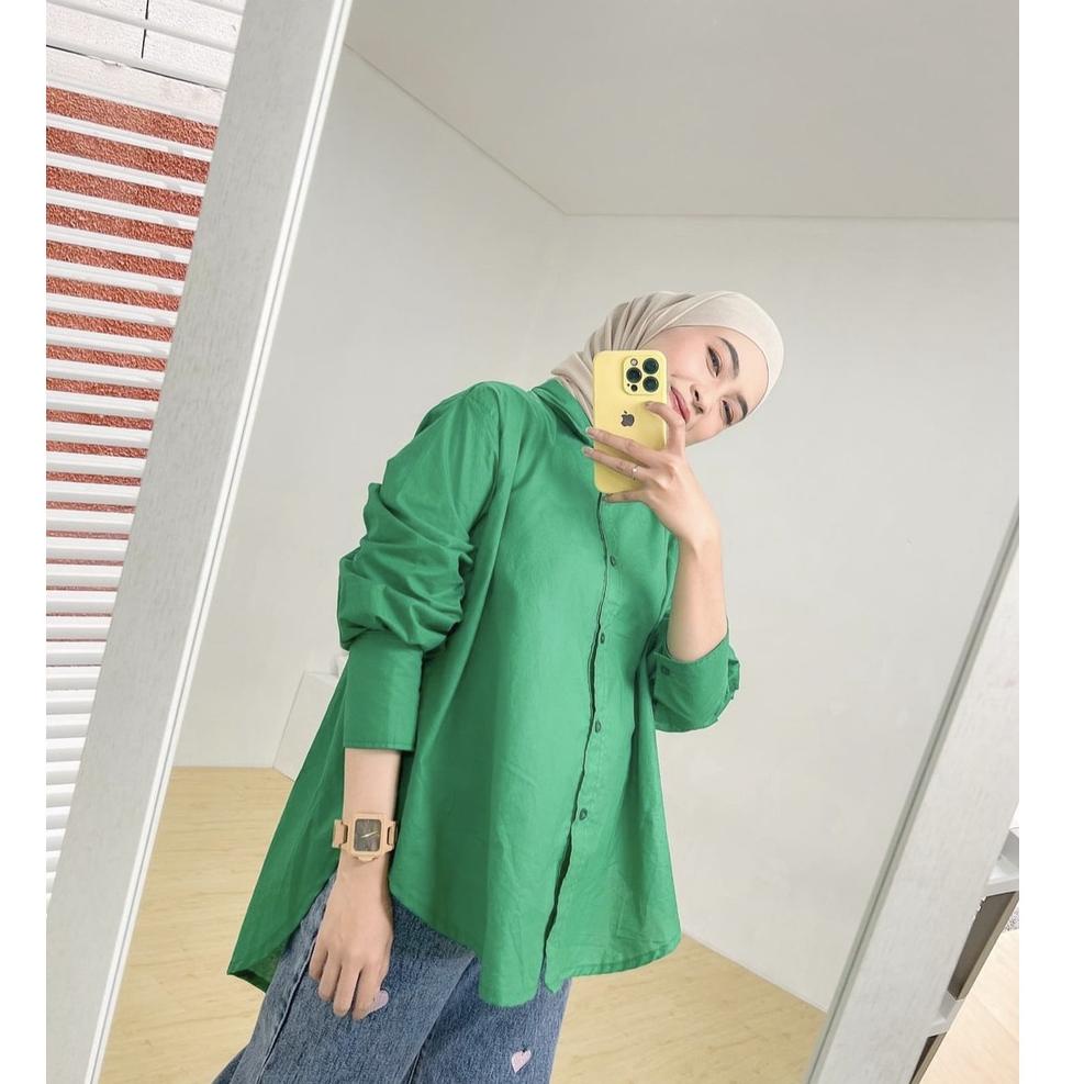 PALING LARIS DIVA TOP / KEMEJA POPLIN IMPORT ATASAN WANITA BAJU WANITA FULL KANCING