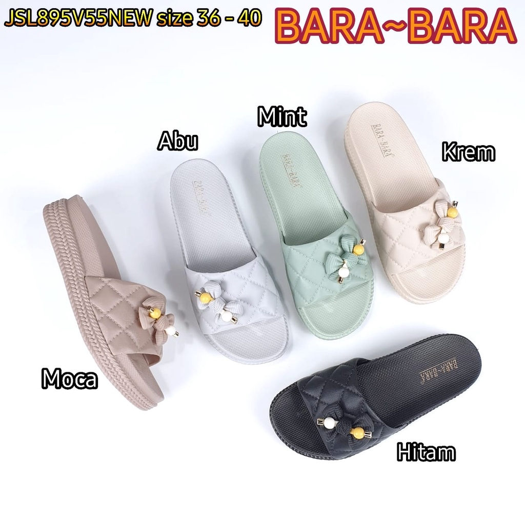 BARA BARA jelly sandal karet empuk murah selop wedges wanita barabara import cewek JSL895V55