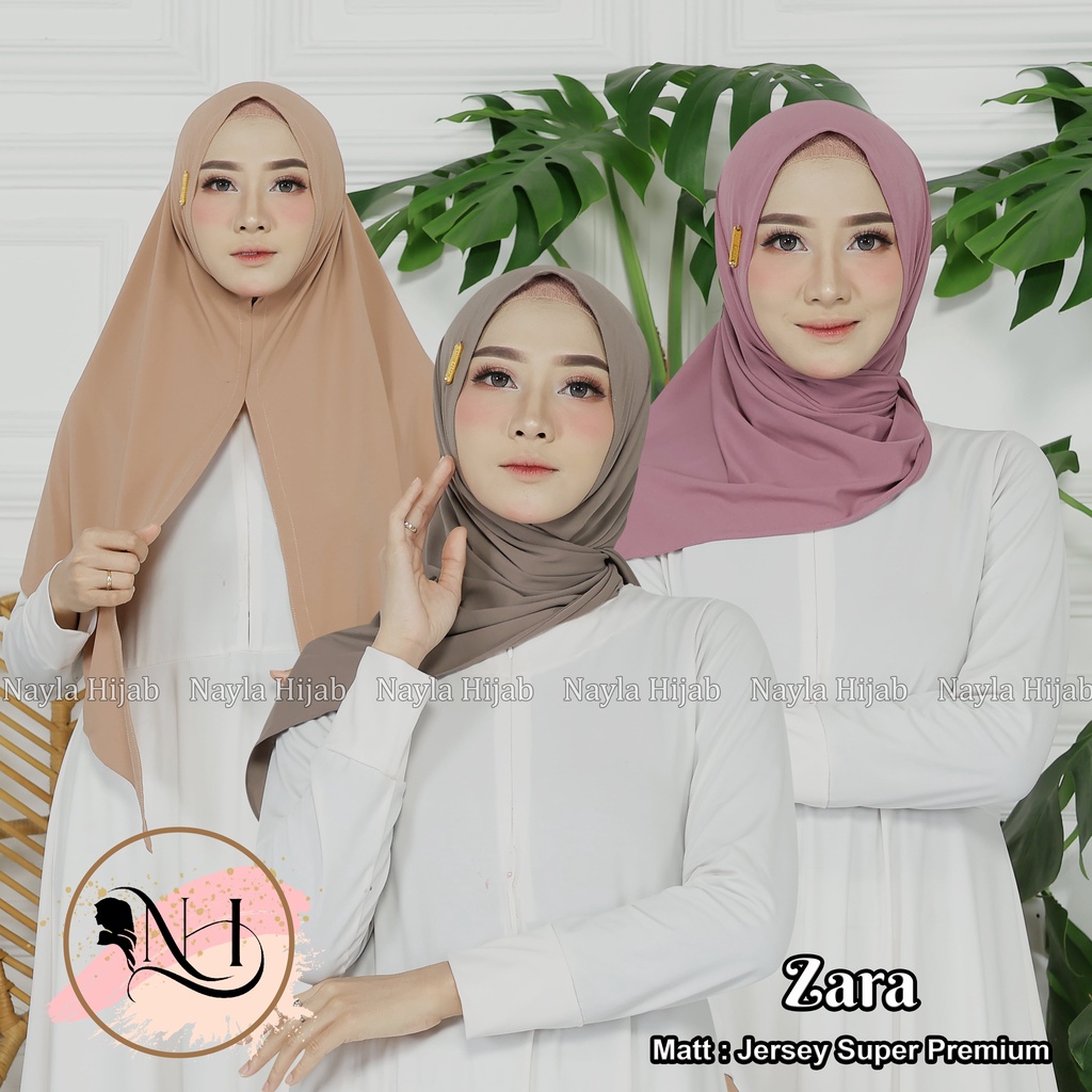 Jilbab Segitiga Instant Jersey Premium Hijab Zara Segitiga Instan Jersey Nayla Hija'b