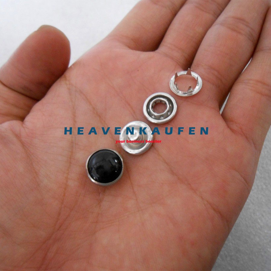 Kancing Snap Atau Snap Button Variasi Model Pearl Hitam