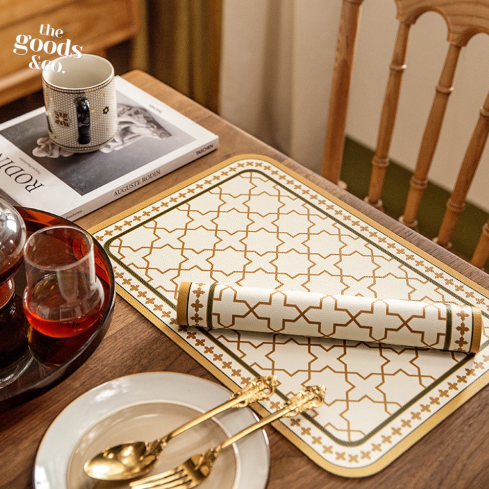 Tatakan Piring Placemat Waterproof Bahan PVC TEBAL Scandinavian Design