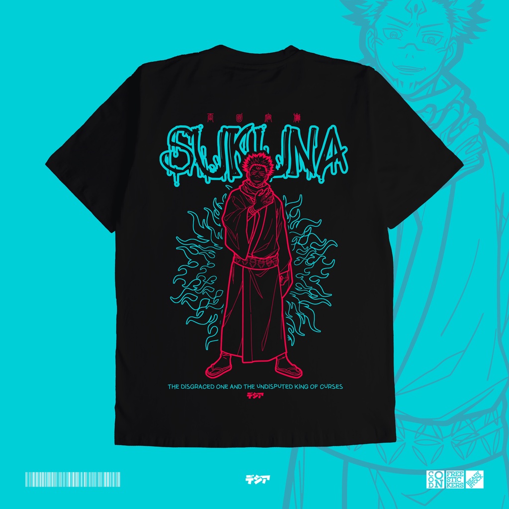 Sukuna Ryomen King of Curses Jujutsu Kaisen JJK Gojou Itadori Fushiguro Kaos Anime Manga Baju Jepang