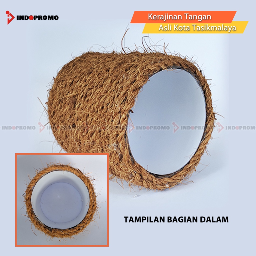 TEMPAT ALAT TULIS TAMBANG SABUT KELAPA TINGGI 15CM TEMPAT PENSIL