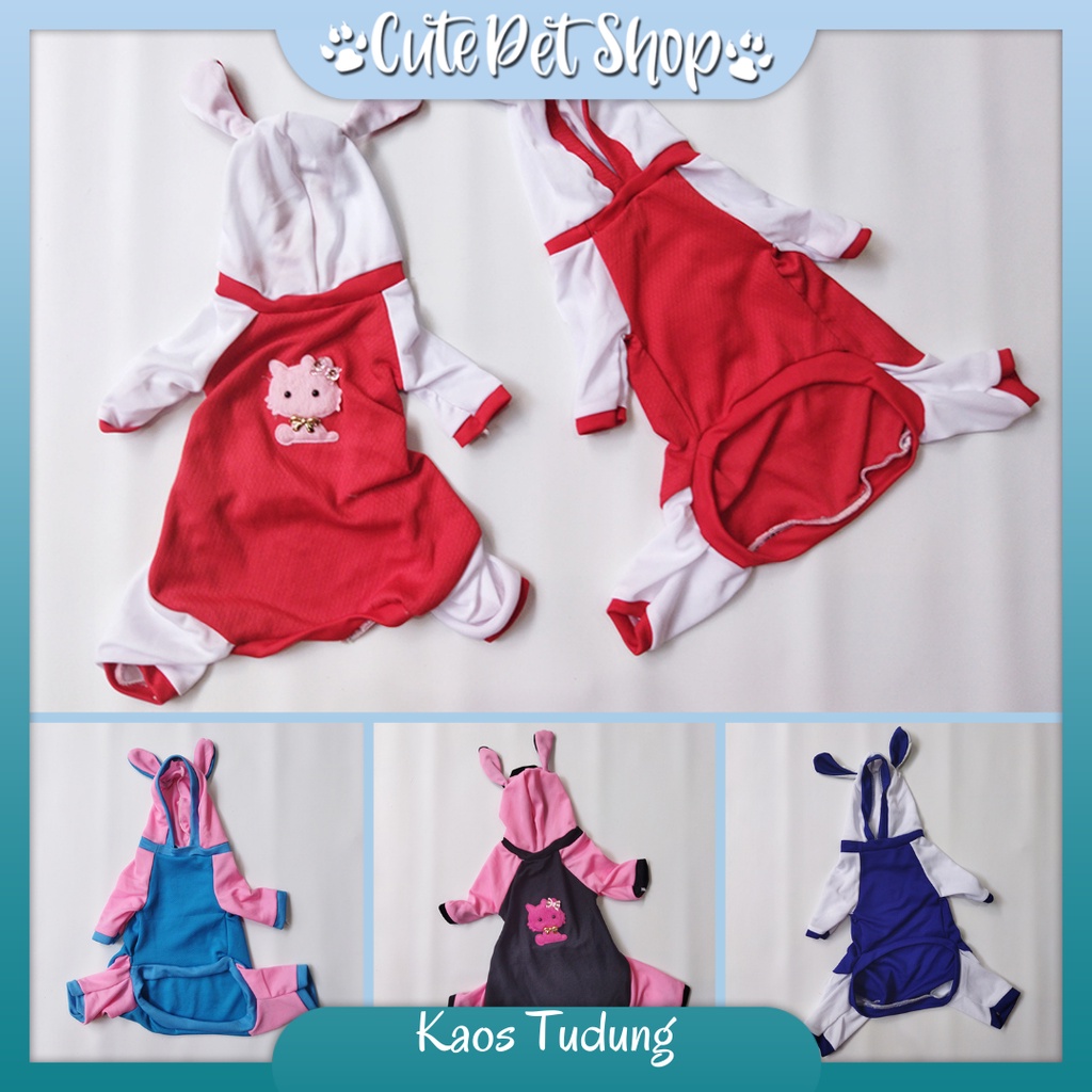 Pakaian Baju Kaos Kucing Anjing Kecil Lucu Murah Bahan Kain Jeruk Model Hoodie Full Badan