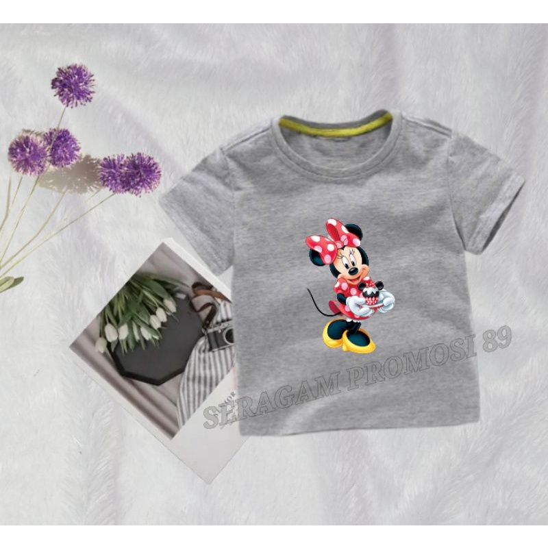 Kaos Oblong Anak Perempuan DISNEY MICKI Usia 2-10tahun / Atasan kaos anak perempuan Lucu / T-shirt Anak-Anak bahan Katun