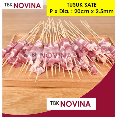 TUSUK SATE BAMBU HALUS BERSIH 20cm / TUSUKAN SATE / BAMBOO STICK