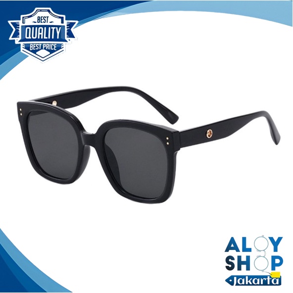 PL-H016 Kacamata  Hitam Korean Style Fashion Women Retro Sunglasses