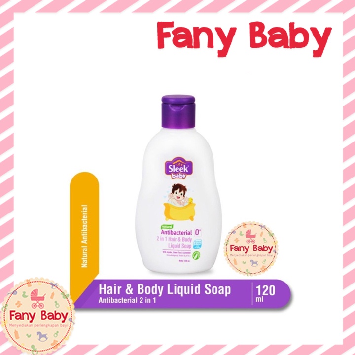 Jual SLEEK ANTIBACTERIAL 2IN1 HAIR & BODY LIQUID SOAP 120ML Shopee