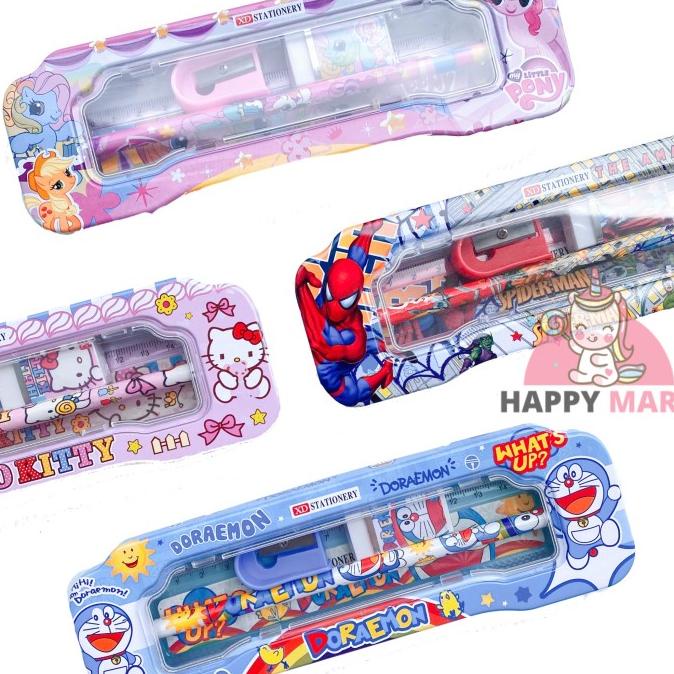 

Kotak pensil little pony / doraemon / hello kitty / spider man /cars