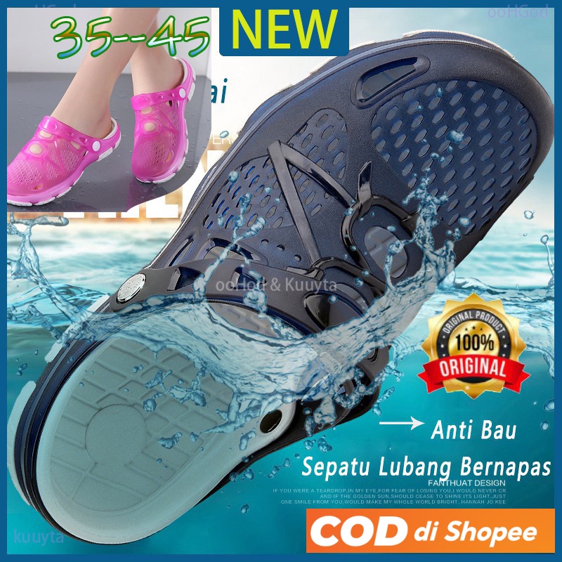 【ooHGod】⭐⭐⭐⭐⭐ ready✨ sandal cross pria sendal pria Bahan karet impor Baru Sepatu Sendal Pria Sepatu 