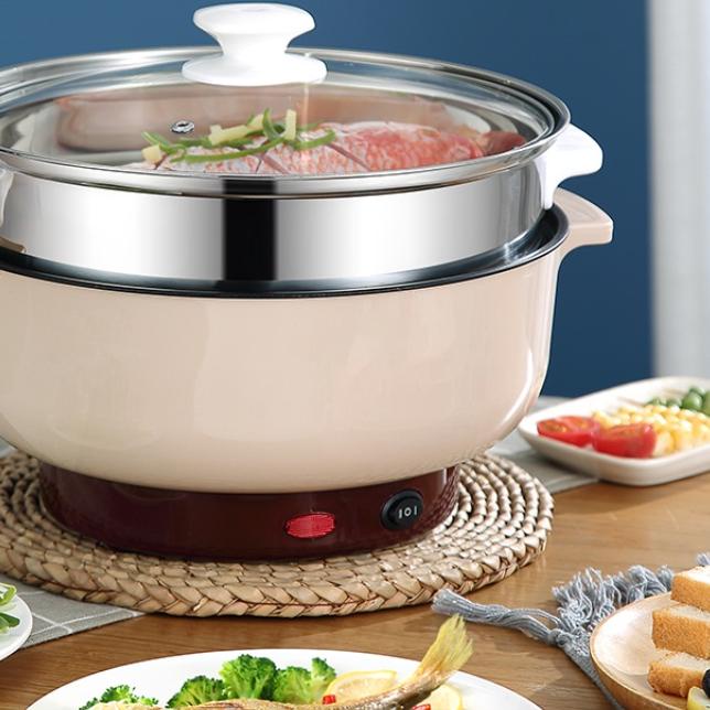 ➭ Panci Elektrik 2 in 1 Panci Listrik Panci Hotpot Steamer Stainless (BACA DESKRIPSI TERLEBIH DAHULU