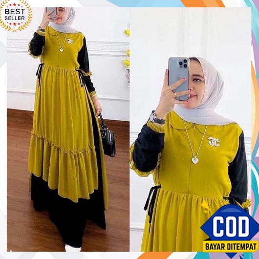 Gamis Wanita Terbaru 2023 Import Games Jumbo Longdres Dewasa Tunik Abaya Turkey Premium Bahan Adem S