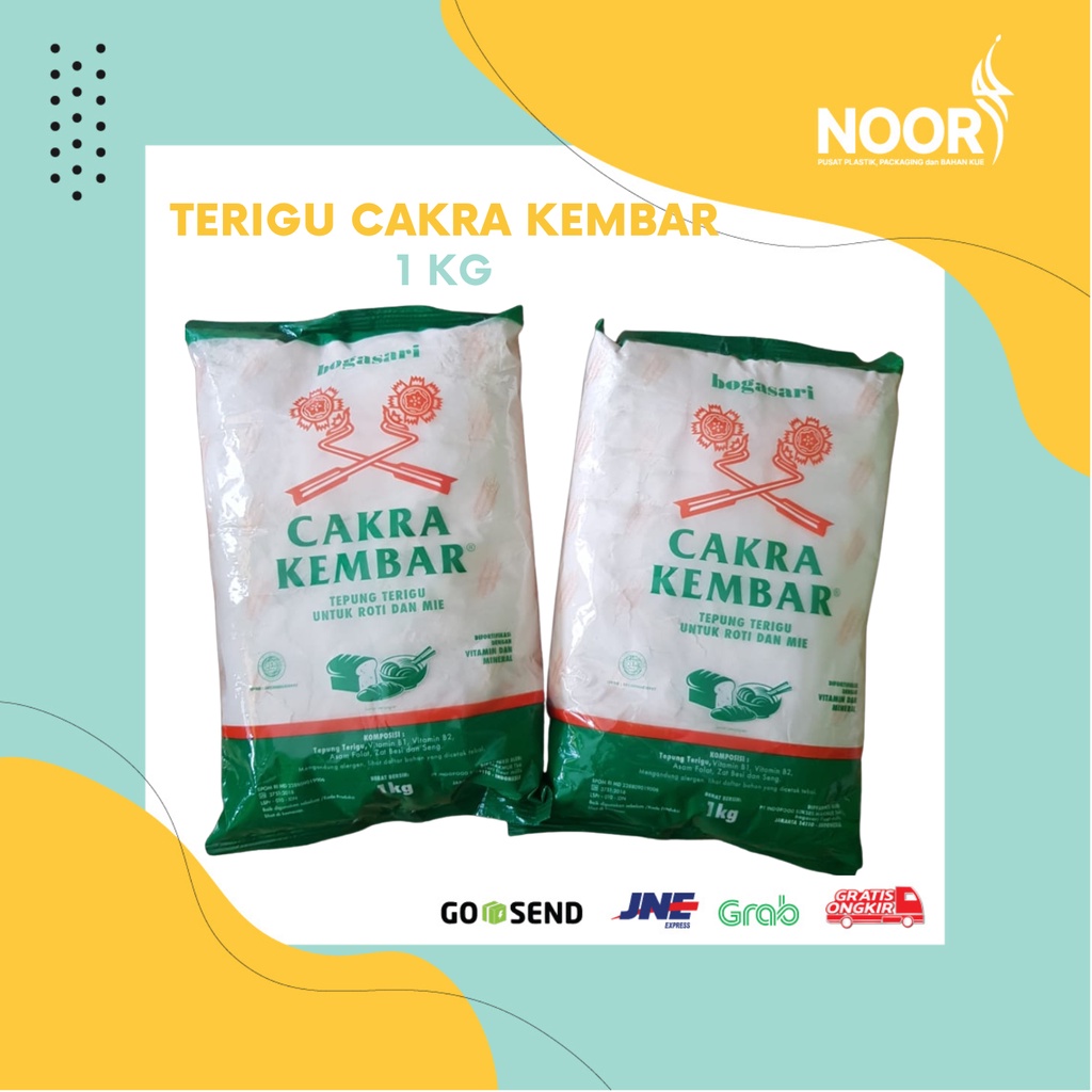 

Tepung terigu Cakra Kembar Protein Tinggi 1kg