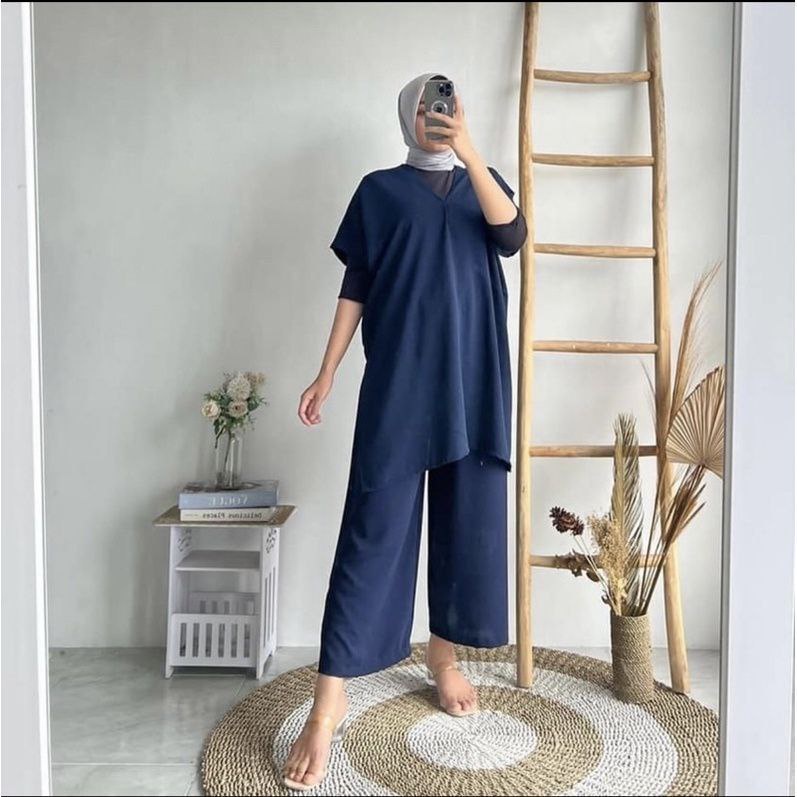 Setelan Wanita Jumbo Crinkle AIrflow