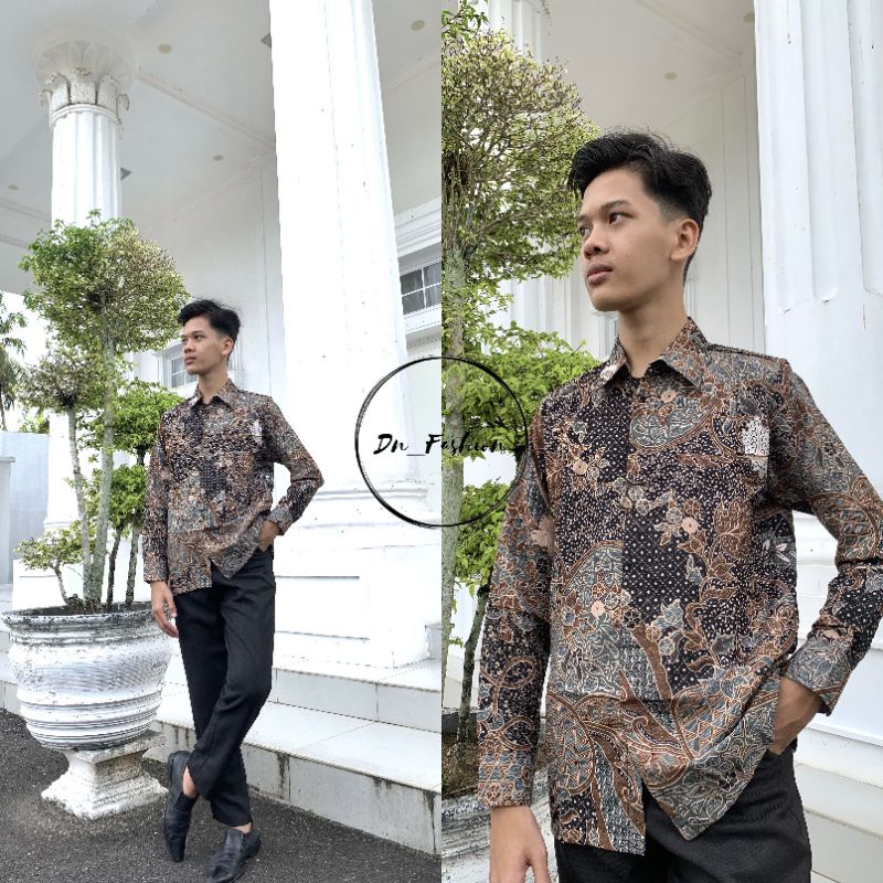 COD//KEMEJA BATIK//KEMEJA LENGAN PANJANG//KEMEJA COUPLE MILO, COKSU, CREAM//TERLARIS