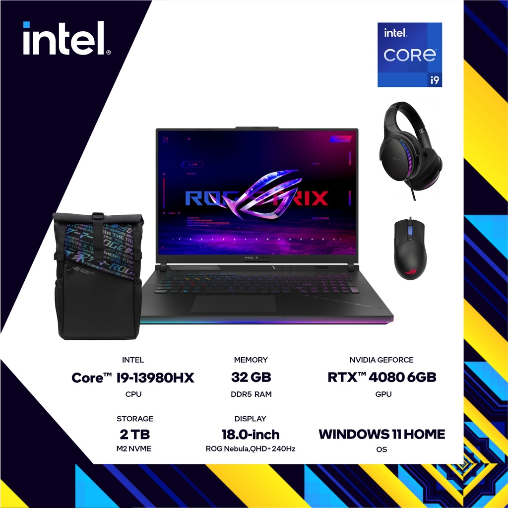 ASUS ROG STRIX SCAR G834JZ - RTX4080 I9 13980HX 32GB 2TBSSD W11 18"QHD