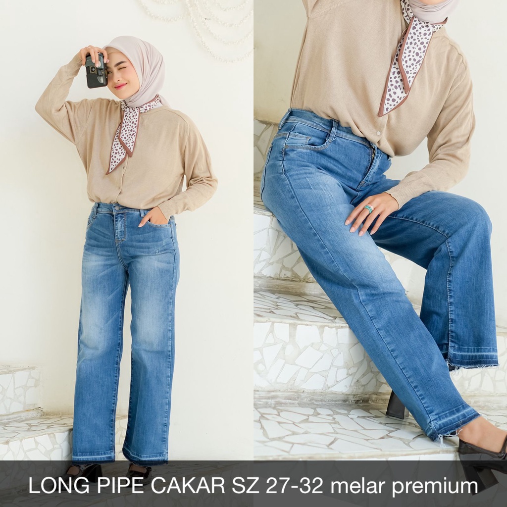 CELANA JEANS WANITA LONG PIPE JEANS SERIES -SYSCLOTHIER