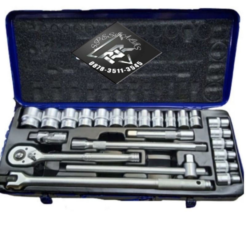 kunci sok set 32 pcs 1/2 " OPT bahan CRV 32 Pcs Socket Set Kunci Sok