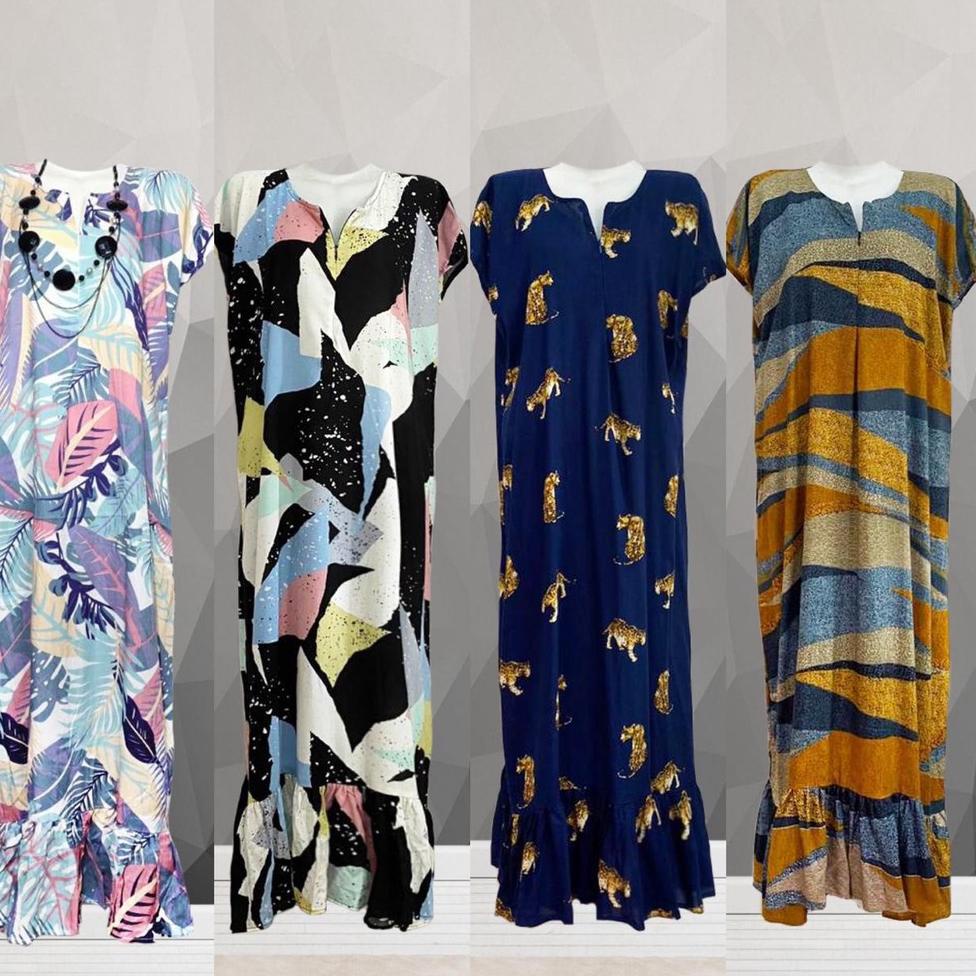 CHEKOUT Daster Ruffle Long Busui Rempel Kekinian Panjang Semata Kaki
