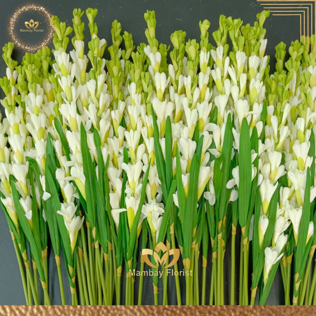 Bunga Sedap Malam Palsu Artifisial Plastik Bahan Kain Import/sedap malam/bunga/bunga buatan