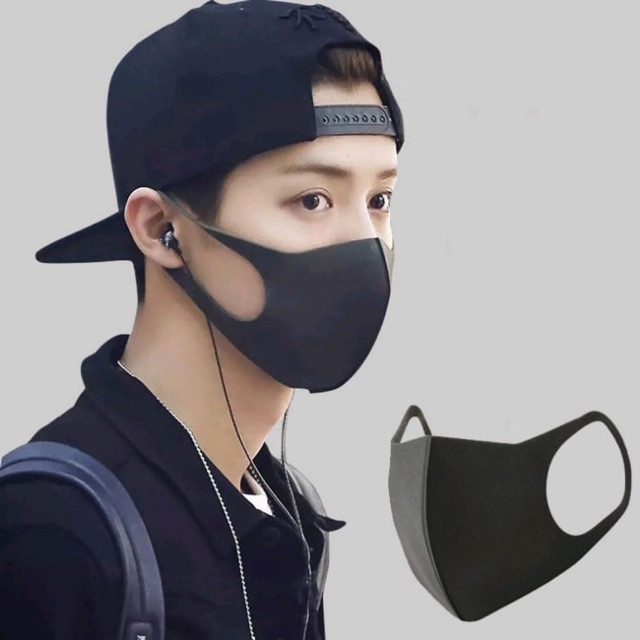 GP Masker scuba Hitam kualitas bagus/MASKER KAIN/MASKER MUKA