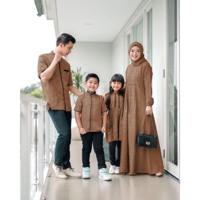 Baju Couple Keluarga || Habibi Family || Couple Gamis Terbaru Lebaran 2023