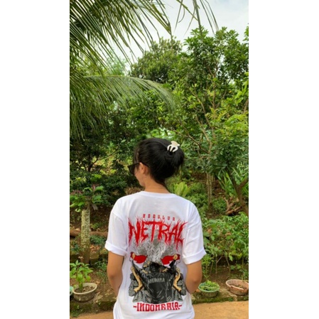 KAOS DISTRO WARNA PUTIH SABLON DESIGN NETRAL PRIA WANITA PSHT TERATE