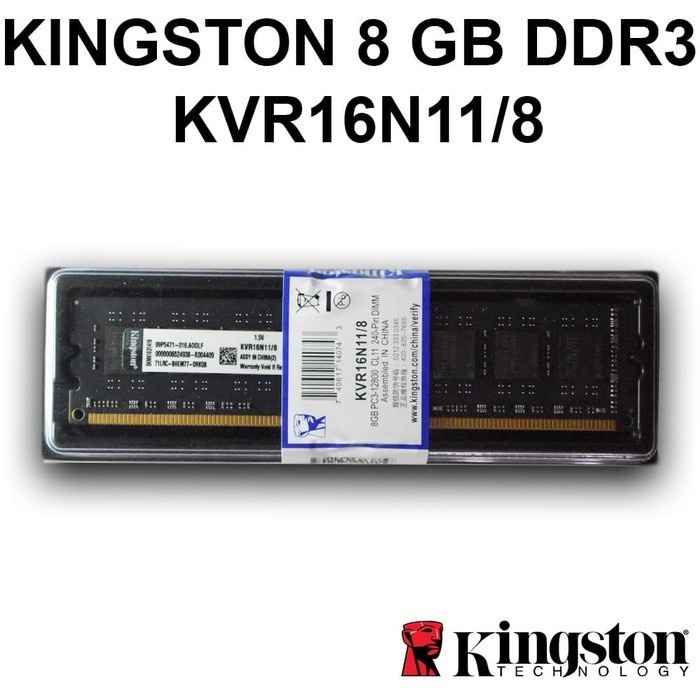 MEMORY RAM KINGSTON DDR3 8GB PC-12800 / KINGSTON DDR3 8 GB 1600MHZ