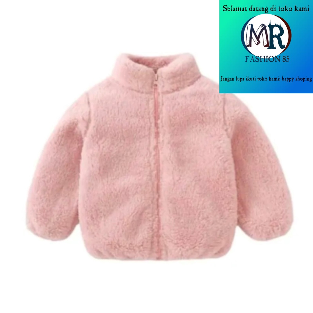 Sweater Zipper Sherpa Bulu Anak Perempuan dan Laki Laki 3-8th Terbaru 2023 / Sweater Ziper Sherpa Anak Cewe dan Cowo Terbaru 2023 / Sweater Sherpa Bulu Anak Lucu