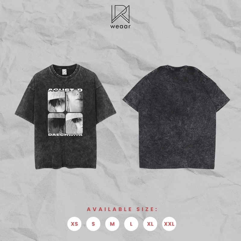 Suga BTS Agust D world tour washed tshirt kaos