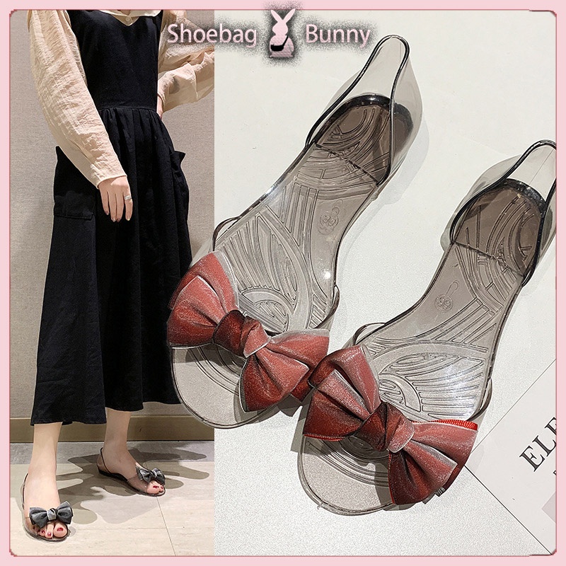 Sandal selop jelly Sepatu sandal wanita jelly Sandal jelly wanita terbaru Sandal flat lucu terbaru