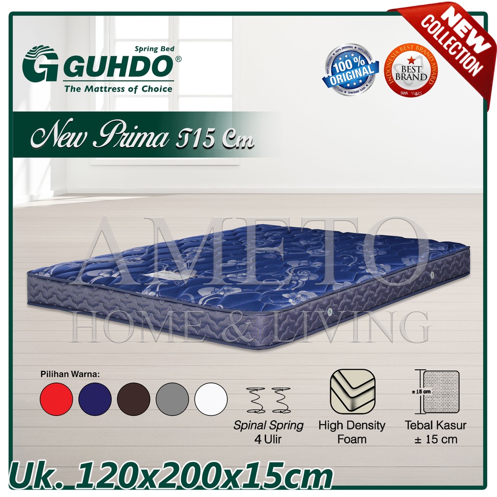 Guhdo Springbed New Prima 120x200 Tebal 15 cm (HANYA KASUR)
