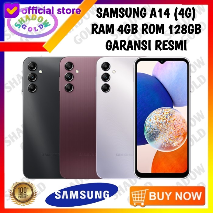 Samsung Galaxy A14 4G/LTE 4/128 RAM 4GB ROM 128GB GARANSI RESMI