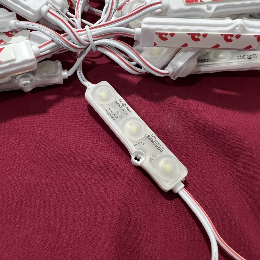 Lampu LED Module Samsung 3W DC 12 Volt / Module LED 12 Volt 3 Mata