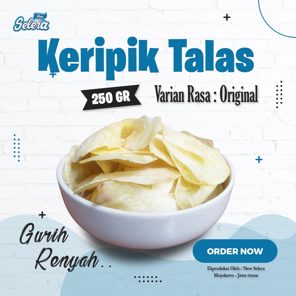 

Keripik Talas Original / Taro Chips / Kripik Talas Netto 250 Gr