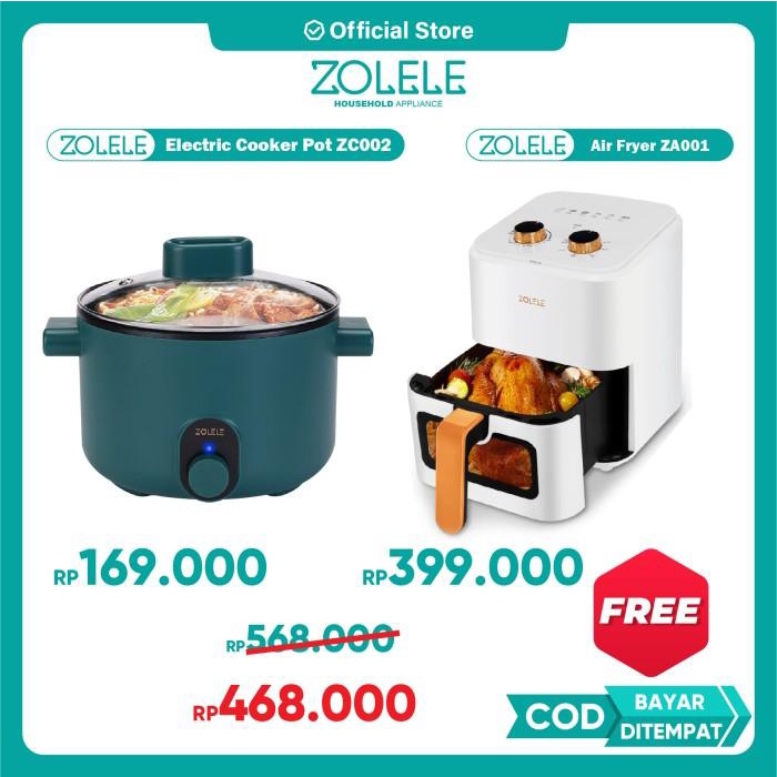 ZOLELE Panci Listrik Serbaguna Food Multifungsi Cooker Pot Steamer