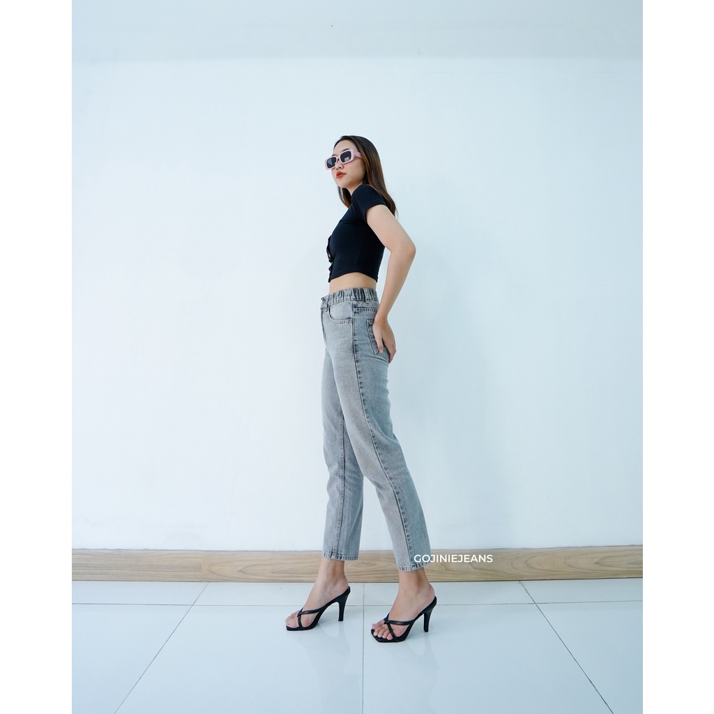 GOJINIEJEANS - Highwaist Comfort Boyfriend Jeans - 5527 -  COMFORT BOYFRIEND